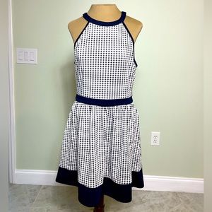 NWT Speechless White & Navy Blue Knit Dress